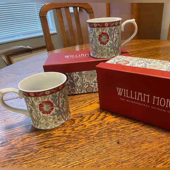 WILLIAM MORRIS « Pink and Rose » gift-boxed set’s of Two Coffee Mugs~ Rare & HTF - Picture 5 of 15